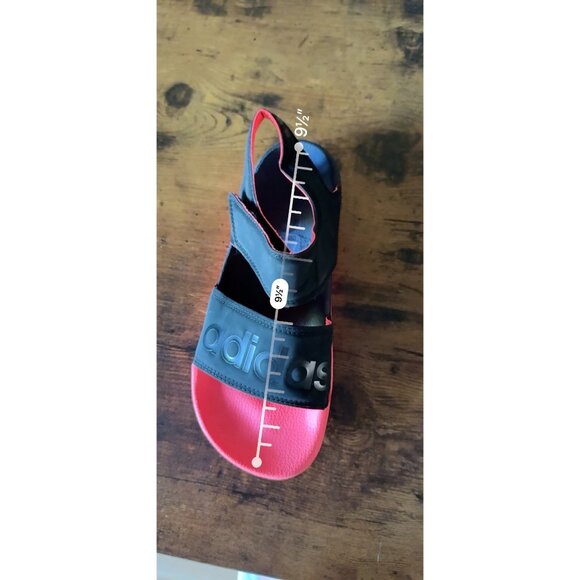 Adidas Womens Black & Pink Adjustable Sandals With Velcro Straps Size 7 - Picture 15 of 16